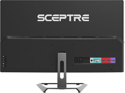 شاشة Sceptre 27 بوصة IPS Ultra 4K LED U278W-4000R، UHD 3840x2160، مكبرات صوت HDMI 2.0 DVI DisplayPort، أسود معدني (2017) in Kuwait