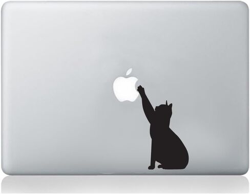 Cat Sticker Vinyl Laptop Sticker - Cute Silhouette Art Graphics - Durable Vinyl Decal for Laptops, Tablets, Walls, and More - Pet Lover Gift in Kuwait