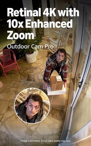 كاميرا Ring Outdoor Cam Pro (أحدث موديل)، لون أبيض مع 4 حساسات للنوافذ والأبواب (أحدث موديل) in Kuwait