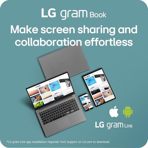 LG gram Book 15-inch Lightweight Laptop Computer, Intel Core i5-1334U Processor, Windows 11 Home, 8GB RAM, 256GB SSD - Titan Silver in Kuwait