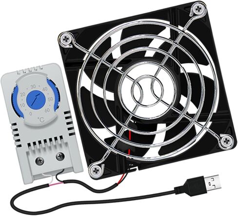 80mm Usb Quiet Cabinets Cooling Fan Systems with 0-60℃ Adjustable Temperature Control for Home Theater Cabinet House Home Theater Cooling in Kuwait