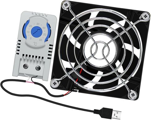 80mm Usb Quiet Cabinets Cooling Fan Systems with 0-60℃ Adjustable Temperature Control for Home Theater Cabinet House Home Theater Cooling in Kuwait