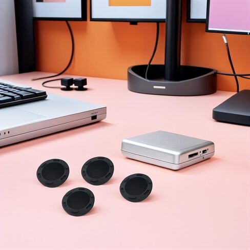 TEHAUX 4 قطع من السيليكون الأسود للكمبيوتر المحمول وسادة تبريد حامل مضاد للانزلاق لجهاز الكمبيوتر المحمول لدعم الكمبيوتر المحمول وتبديد الحرارة in Kuwait