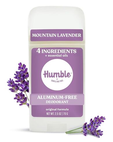 Humble Brands All Natural Aluminum Free Deodorant Stick for Women and Men, Lasts All Day, Safe, and Certified Cruelty Free, Mountain Lavender, Pack of 1 in Saudi Arabia