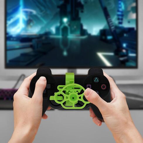 CALANDIS® Game Controller Mini Steering Wheel Auxiliary Controller for PS3 Race Game Green | Controllers & Attachments | Video Game Accessories in Kuwait