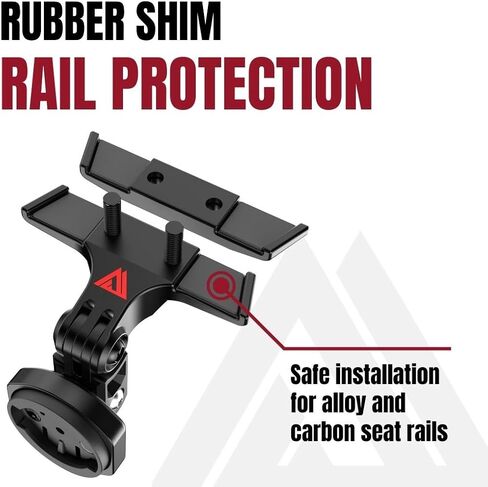 KOM Cycling Saddle Rail Mount for Cycling Radars Compatible with Garmin Varia and Wahoo Trackr (Saddle Rail) in Saudi Arabia