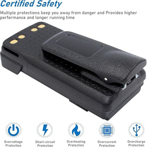 3500mAh 5-Pack PMNN4409AR Two-Way Radio Battery Replacement for XPR7350 XPR7580 XPR7550 XPR3300 APX4000 APX1000 XPR3300 XPR3500 XPR7550 XPR7580 XPR7350 DP4400 PMNN4448 in Kuwait