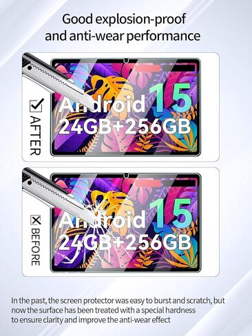 واقي شاشة لجهاز BESTTAB T20 Android 15 مقاس 10 بوصة، مضاد للخدش 9H حساس للمس، حواف مستديرة 2.5D خالية من الفقاعات، سهل التركيب، عبوتان. in Kuwait