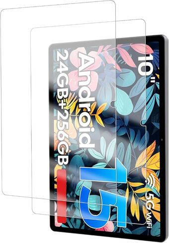 واقي شاشة لجهاز Suicoey T901 (10 بوصة) Android 15 Tablet، زجاج مقسى 9H، مقاوم للسقوط، مقاوم للخدش، خالي من الفقاعات، عبوتان. in Kuwait