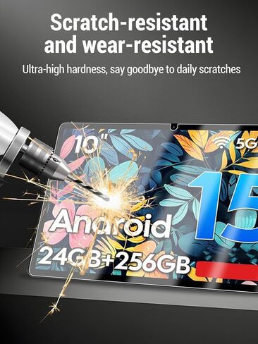 واقي شاشة لجهاز Suicoey T901 (10 بوصة) Android 15 Tablet، زجاج مقسى 9H، مقاوم للسقوط، مقاوم للخدش، خالي من الفقاعات، عبوتان. in Kuwait
