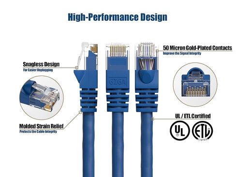 Cable Leader Blue 1.5 ft Cat 6 550 MHz UTP Snagless Ethernet Cable, Network Patch Cord in Kuwait