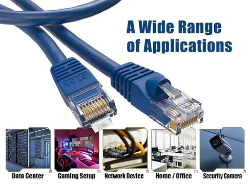 Cable Leader Blue 1.5 ft Cat 6 550 MHz UTP Snagless Ethernet Cable, Network Patch Cord in Kuwait