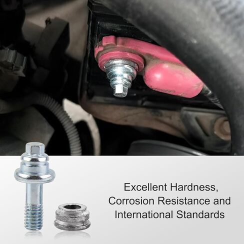 2PCS الجانبية البراغي الطرفية الطرفية ، 3/8 "انتشار البطارية القياسي مسمار متوافق مع GM ما بعد GM Post Universal طرفية البطارية طرفية الطرف الطقم (Long + Spacer) in Kuwait
