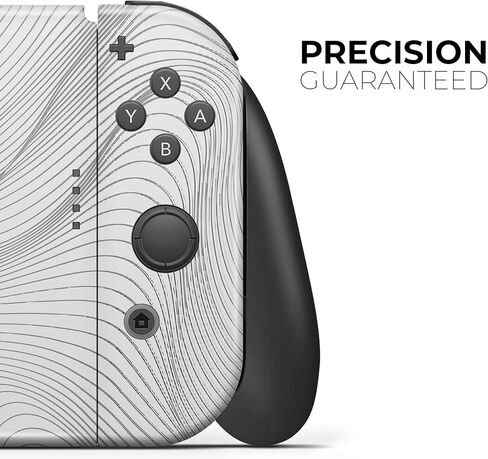 Design Skinz - متوافق مع وحدة تحكم Nintendo Switch OLED + Joy-Con - غطاء حماية من الفينيل قابل للإزالة ومقاوم للخدش - خطوط حريرية مجردة in Kuwait