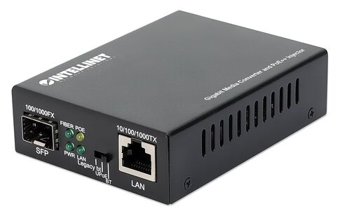 محول وسائط Intellinet Gigabit وحاقن PoE++: انتقال سلس من النحاس إلى الألياف بقوة 90 وات، ومدى وصول 120 كم، وحماية قوية - 509688 in Kuwait