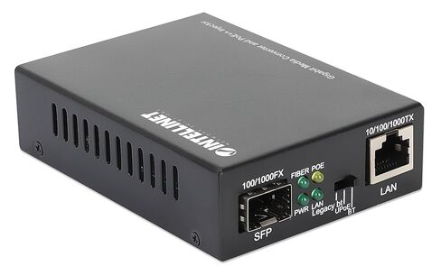 محول وسائط Intellinet Gigabit وحاقن PoE++: انتقال سلس من النحاس إلى الألياف بقوة 90 وات، ومدى وصول 120 كم، وحماية قوية - 509688 in Kuwait