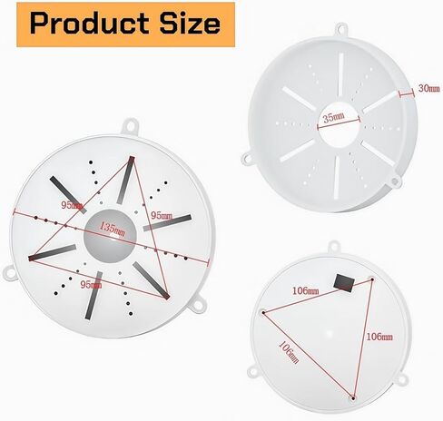 11.8-23.6" Adjustable Ceiling Mount for Dome Cameras - 135mm Mount Plate for TP-Link/Mercury/H3C/Huawei, AP Extension Pole with Cable Management in Kuwait