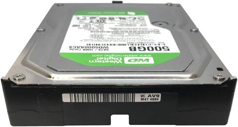محرك الأقراص الصلبة Western Digital Caviar Green سعة 500 جيجابايت/OEM مقاس 3.5 بوصة وذاكرة تخزين مؤقت سعة 16 ميجابايت وسرعة 5400 دورة في الدقيقة SATA II WD5000AACS in Kuwait