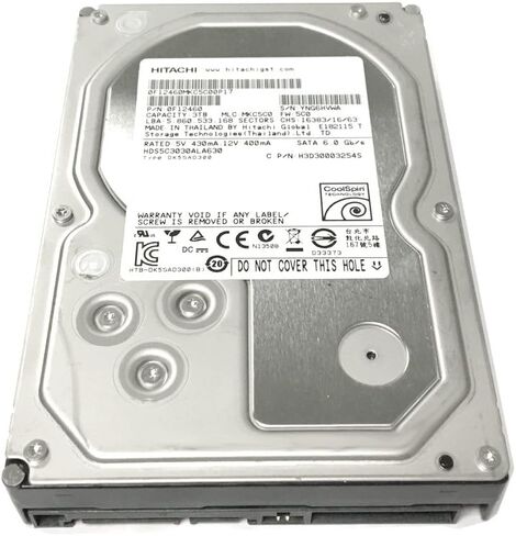 هيتاشي HDS5C3030ALA630 - محرك الأقراص الصلبة هيتاشي 3 تيرابايت 3.5 بوصة SATA 5.4K 6 جيجابايت/ثانية (متجدد) in Kuwait