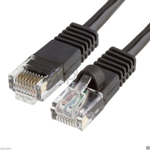 Cat5 CAT5 كابل التصحيح الحبل 500 ميجا هرتز إيثرنت شبكة الإنترنت كابل LAN RJ45 UTP للكمبيوتر الكمبيوتر PS4 Xbox One مودم راوتر RJ45 سلك شبكة الكمبيوتر الأزرق (75 قدم، أسود) in Kuwait