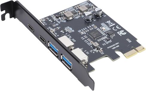 بطاقة توسيع PCIE إلى USB 3.2 Gen1، بطاقة PCIE X1 ذات 4 منافذ بسرعة 5 جيجابت في الثانية، لا حاجة إلى طاقة خارجية، متوافقة مع 11/10/8/7 & in Kuwait