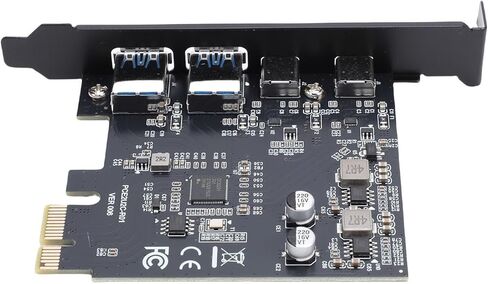 بطاقة توسيع PCIE إلى USB 3.2 Gen1، بطاقة PCIE X1 ذات 4 منافذ بسرعة 5 جيجابت في الثانية، لا حاجة إلى طاقة خارجية، متوافقة مع 11/10/8/7 & in Kuwait