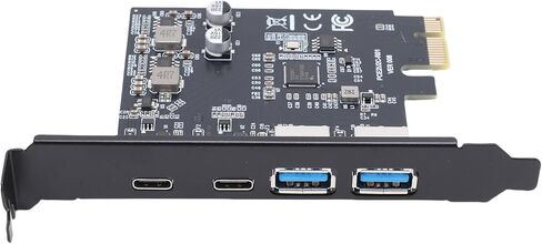 بطاقة توسيع PCIE إلى USB 3.2 Gen1، بطاقة PCIE X1 ذات 4 منافذ بسرعة 5 جيجابت في الثانية، لا حاجة إلى طاقة خارجية، متوافقة مع 11/10/8/7 & in Kuwait