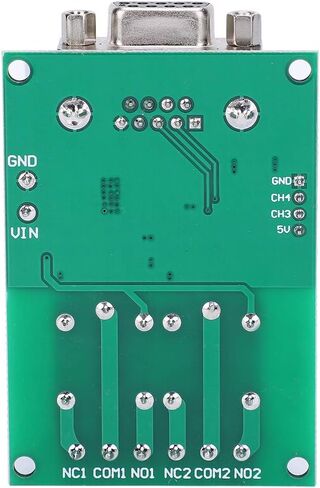 Fafeicy 2 Channel Serial Port Relay Module, RS232 UART Protocol DB9 Interface Remote Control Switch Board with Capacitor Filter Circuit, for Computer Serial Port Debugging Software Control in Kuwait