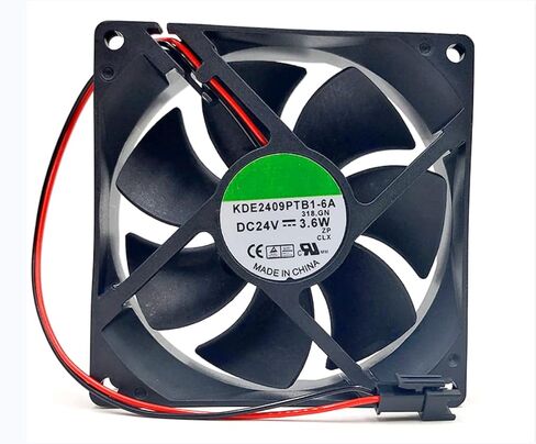 KDE2409PTB1-6A DC24V 3.6W 0.15A 4200RPM±10% 8.5m/s 92X92X25mm 2-Wire Cooling Fan in Kuwait