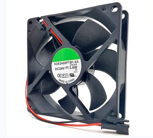 KDE2409PTB1-6A DC24V 3.6W 0.15A 4200RPM±10% 8.5m/s 92X92X25mm 2-Wire Cooling Fan in Kuwait
