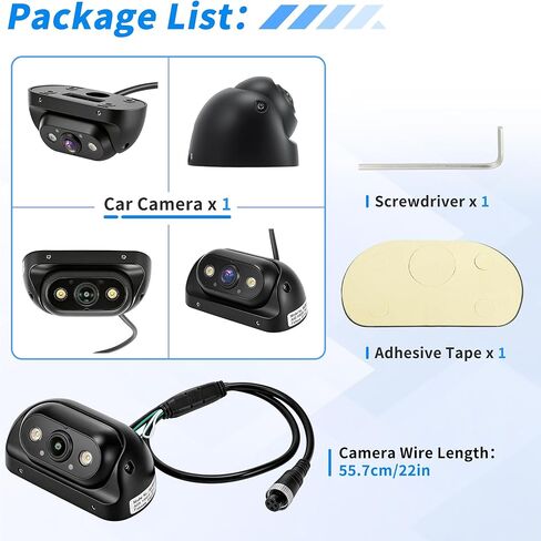 AHD 1080P Large & Heavy Vehicle Rear Front View Backup Camera with Switchable Video Format Waterproof for RV Vans Truck Pickup Trailer Night Vision 170°Wide Angle with Metal Housin in Kuwait