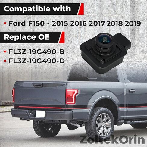Backup Camera for Ford F-150 2015-2019, OEM Replacement for FL3Z-19G490-B/D, 170° Wide HD Night Vision Waterproof Rear View Reverse Camera in Kuwait