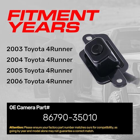 Master Tailgaters Replacement for Toyota 4Runner (2003-2006) Backup Camera OE Part # 86790-35010 in Kuwait