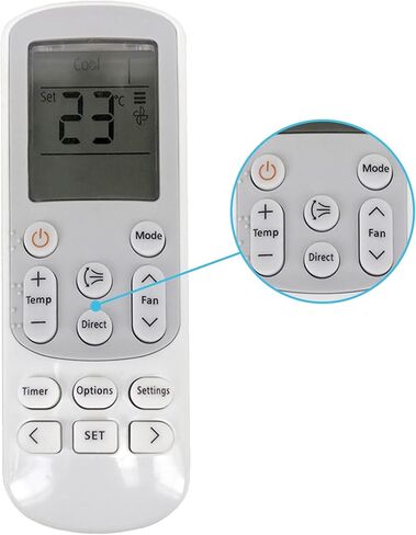 Replacement Remote Control for Samsung DB93-15169G AJ007JNADCH AJ007JNADCH/AA AJ009JNADCH AJ009JNADCH/AA AJ012JNADCH AJ012JNADCH/AA AJ018JNADCH AJ018JNADCH/AA AJ024JNADCH AC Air Conditioner in Kuwait