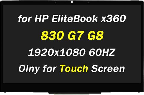 Replacement for HP EliteBook x360 830 G7 G8 M46066-001 M46061-001 M46064-001 M46065-001 M46060-001 60HZ 30PINS 1920x1080 13.3" LCD Touch Screen Laptop Display Assembly (Only for Touch Screen) in Kuwait