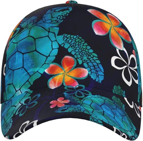 Funny Sea Turtle Pattern Design Flat Hat Animal Baseball Hat for Women Men Sun Hats Funny Hats in Kuwait