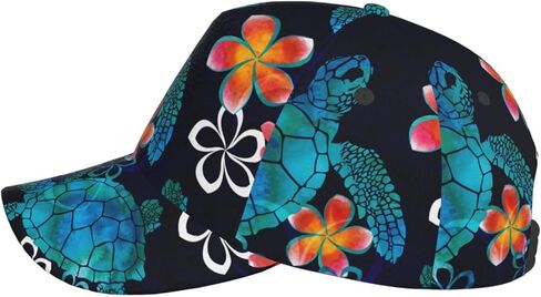 Funny Sea Turtle Pattern Design Flat Hat Animal Baseball Hat for Women Men Sun Hats Funny Hats in Kuwait
