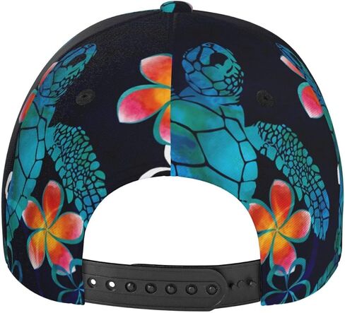 Funny Sea Turtle Pattern Design Flat Hat Animal Baseball Hat for Women Men Sun Hats Funny Hats in Kuwait