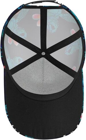 Funny Sea Turtle Pattern Design Flat Hat Animal Baseball Hat for Women Men Sun Hats Funny Hats in Kuwait