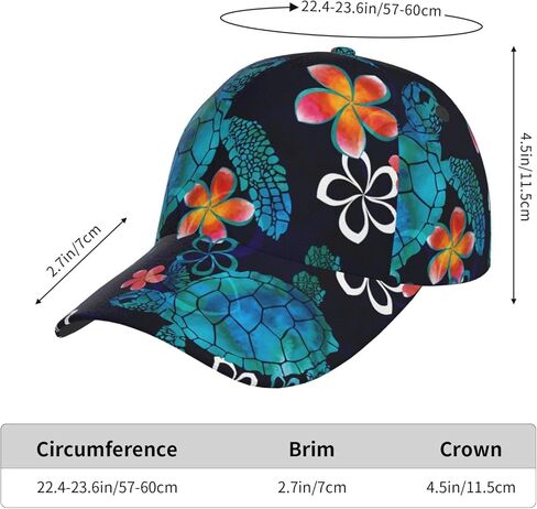 Funny Sea Turtle Pattern Design Flat Hat Animal Baseball Hat for Women Men Sun Hats Funny Hats in Kuwait