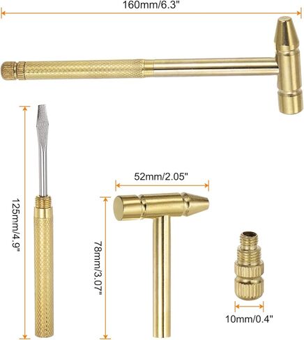 3 in 1 Mini Multifunction Copper Hammer and Screwdriver 10mm Dia Multitool Hammer with Slotted Screwdriver in Kuwait