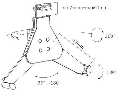 Universal Detachable Tablet Wall Mount Bracket for Ipad 1/2/3/4/air Galaxy Kindle (7-8.5" Tablets) in Kuwait