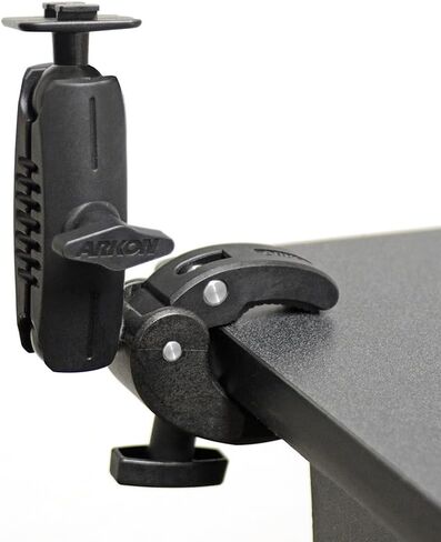 ARKON Mounts Robust Clamp Mount with Dual-T Compatible Head, Adjustable Arm, Optional Security Knob Included, for Handlebars, Carts, Worktops, & More in Kuwait