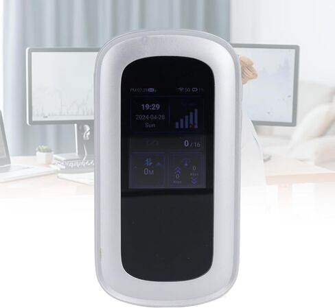 Cryfokt 5G WiFi 6 Mobile Hotspot Router، واي فاي محمول عالي السرعة مع بطارية 4000 مللي أمبير في الساعة وشاشة LCD 2.4 بوصة، يدعم 16 جهازًا، لوحدة تحكم ألعاب الكمبيوتر المحمول والكمبيوتر اللوحي in Kuwait