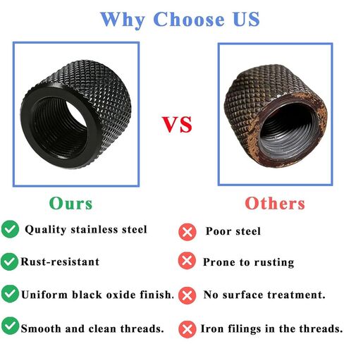 1/2 x 28 Thread Protector for .22LR .223 & 5.56 with Crush Washer, Steel 2 Pack in Kuwait