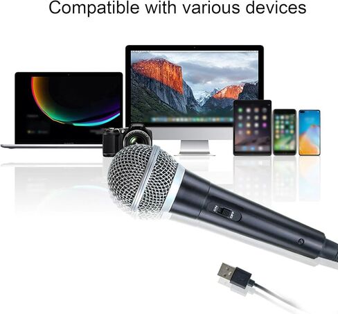 ميكروفون USB، ميكروفون مكثف احترافي مع صوت واضح وتصفية الضوضاء لبث البودكاست والغناء والكمبيوتر المحمول للألعاب in Kuwait