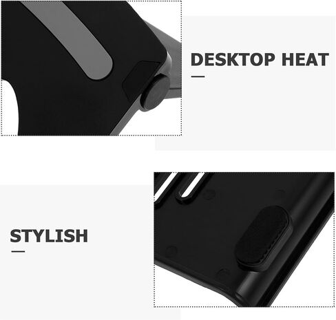 Toddmomy Desktop Laptop Stand and Tablet Holder for Home Office Foldable Portable Laptop Riser with Heat Dissipation Gray Adjustable Desk Stand and Tablets in Kuwait