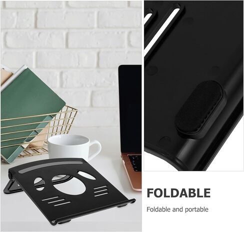 Toddmomy Desktop Laptop Stand and Tablet Holder for Home Office Foldable Portable Laptop Riser with Heat Dissipation Gray Adjustable Desk Stand and Tablets in Kuwait