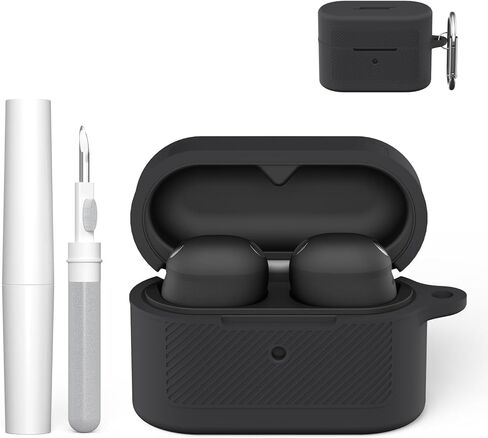 Soft Silicone Case for Sony WF-1000XM6 with Keychain&Cleaning Pen kit,Anti-Scratch Shockproof Protective Case Cover for Sony WF-1000XM6 Wireless Earbuds Charging Case (Grey) in Kuwait