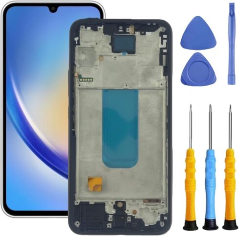 for Samsung Galaxy A34 5G Screen Replacement with Frame for Samsung A34 Screen Replacement kit A346u s346vl A346a A346w A346e for Samsung A34 LCD Touch Display digitizer with Tools in Kuwait